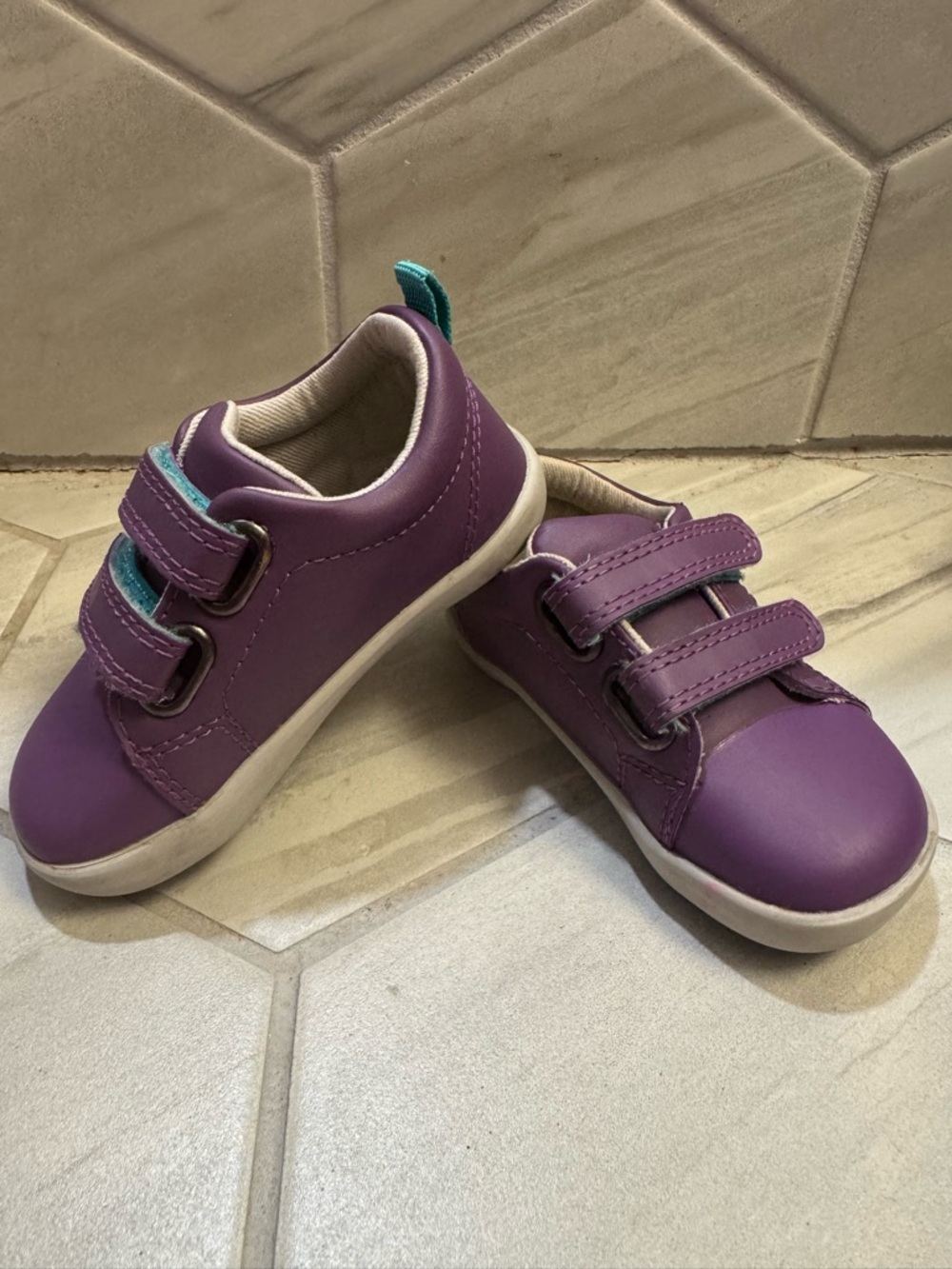 Ten Little Purple Velcro Sneakers for Toddler